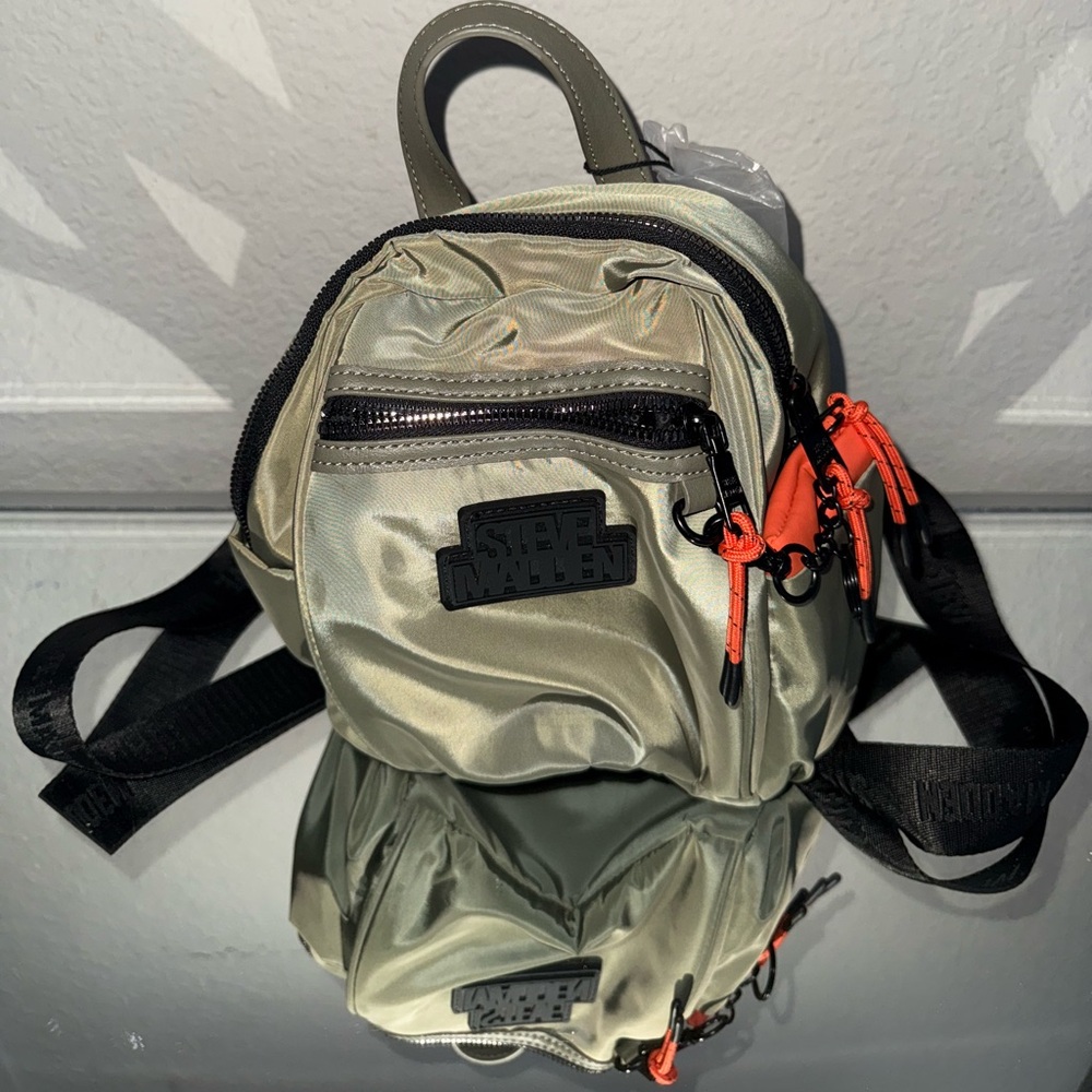 Steve Madden Sage and Black  Backpack